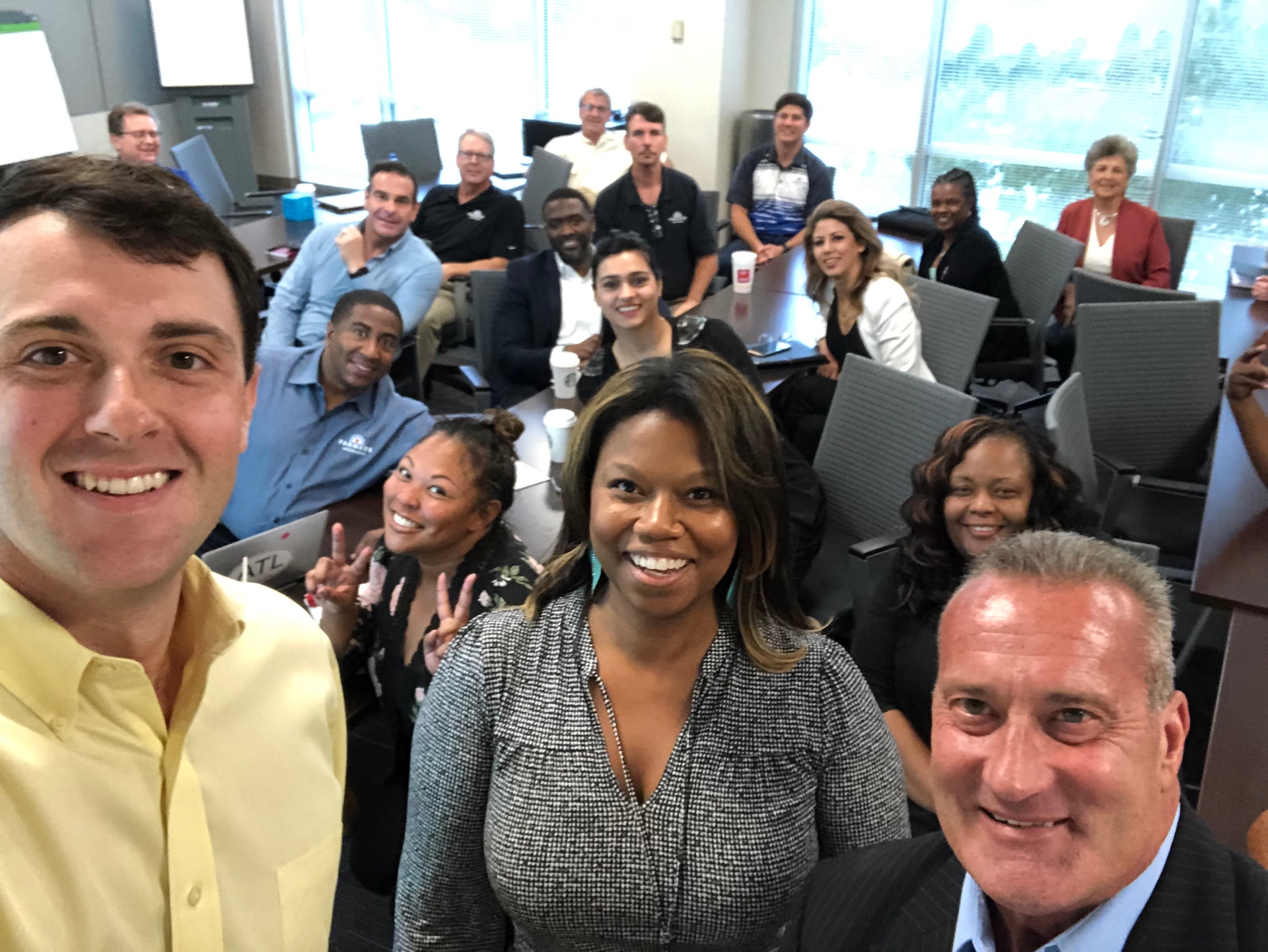 Makeda Coleman leading an agent meeting for Metro Atlanta, the most diverse agency owner population in the market.